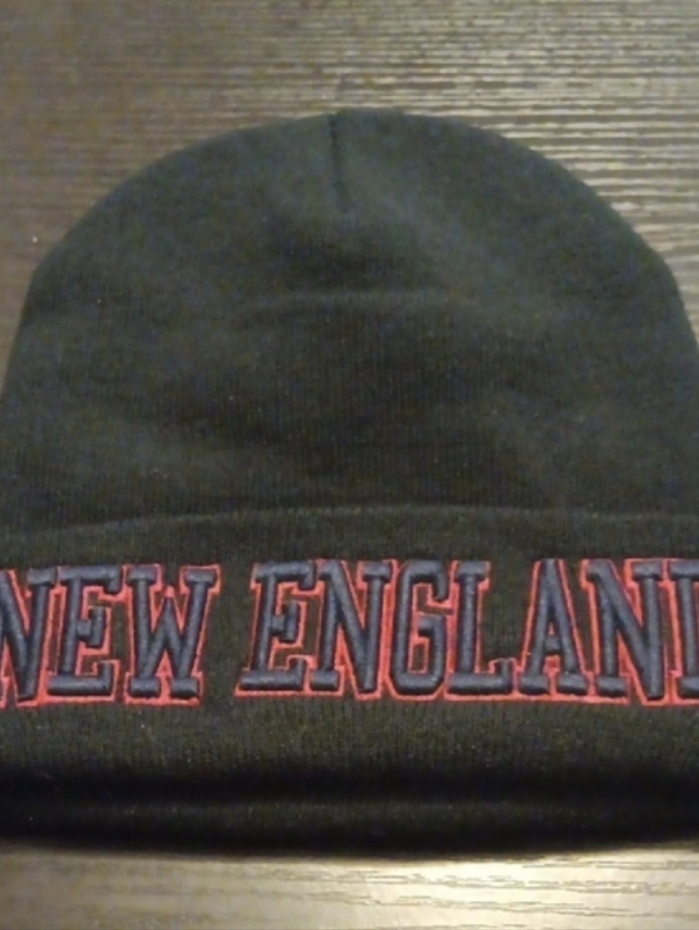 New England Patriots Black Beanie (NWOT) - Picture 2 of 2